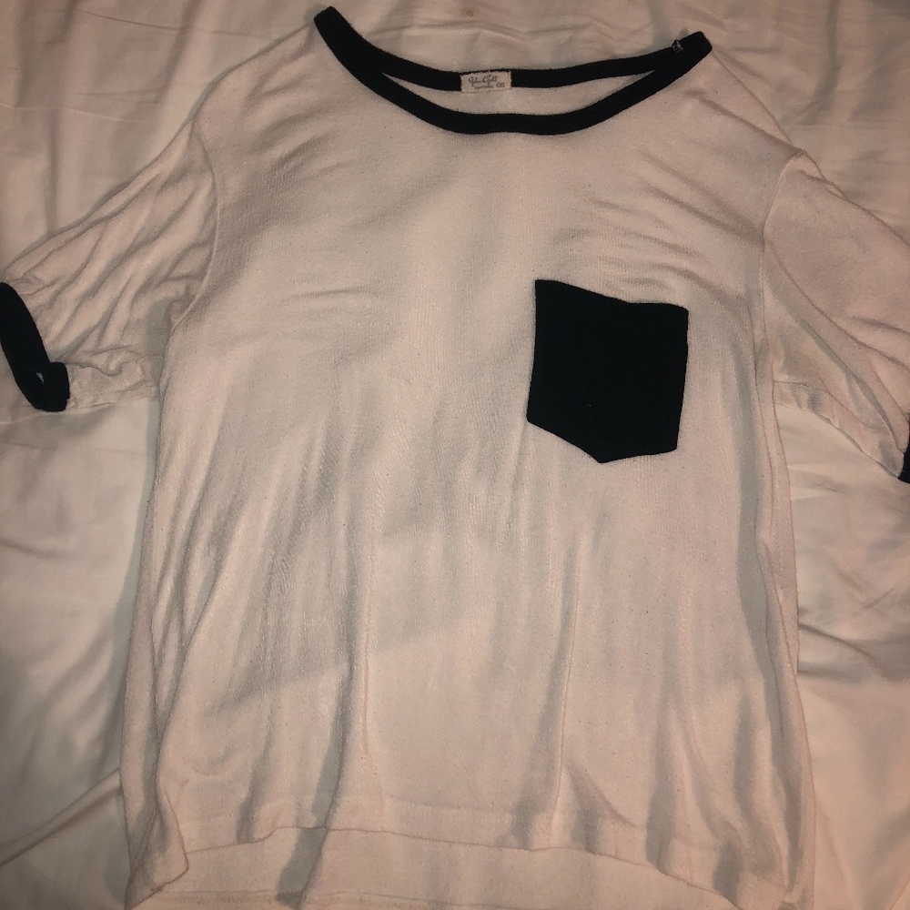 White and black t shirt